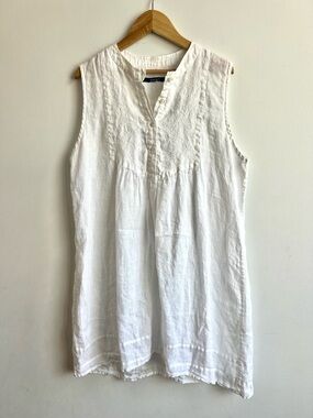 Gant White Embroidered Linen Tunic Blouse